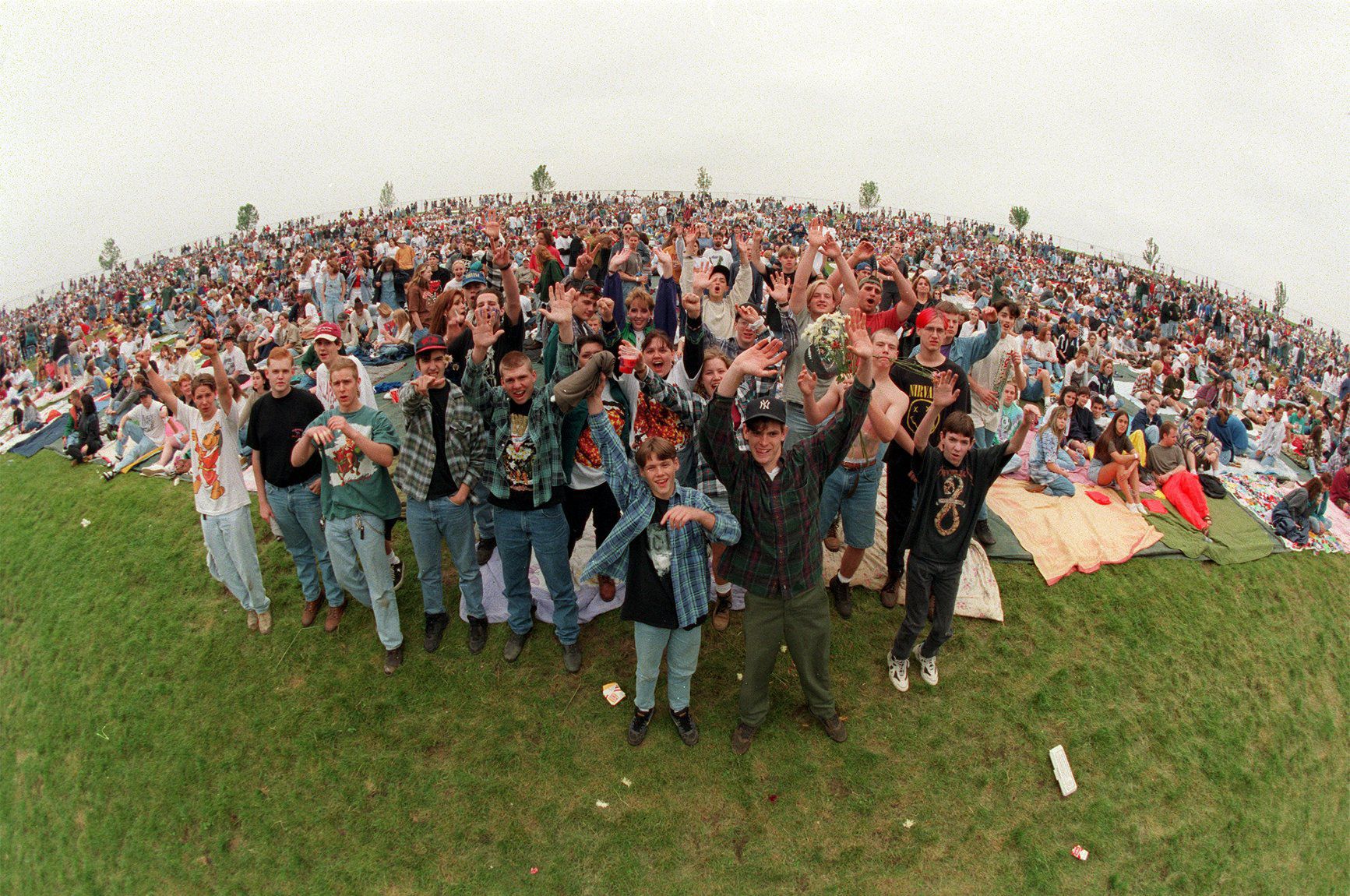 Crowd at third annual Pointfest in 1995